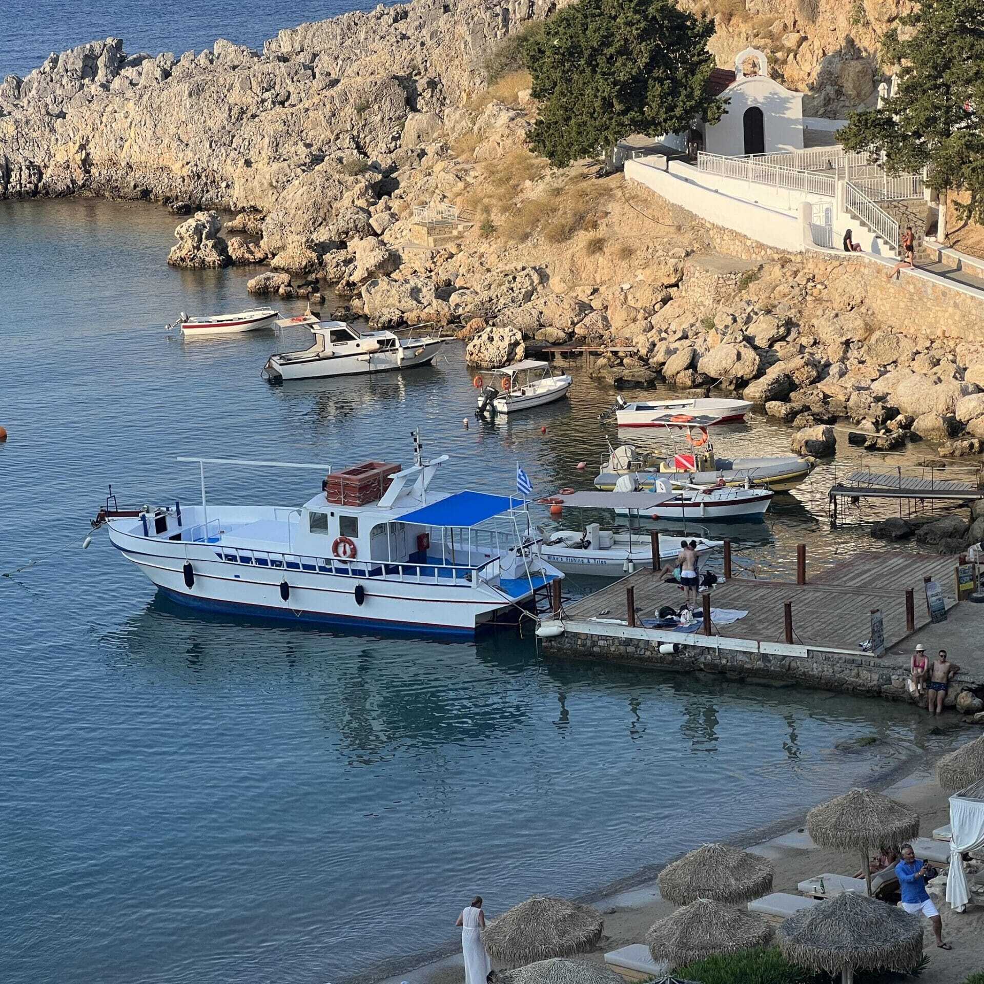 3h all inclusive boat cruise lindos